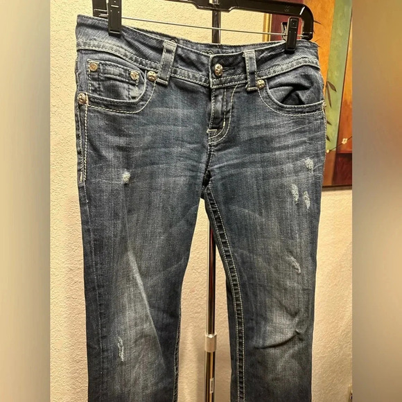 Miss Me distressed bootcut jeans size 29 - Picture 5 of 13